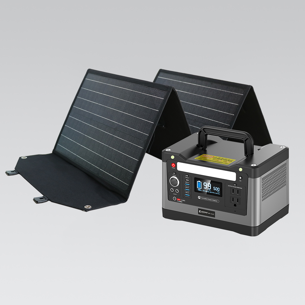 太陽光発電ポータブル電源システム 蓄電池SPI-54AT+ソーラーパネルTYH 