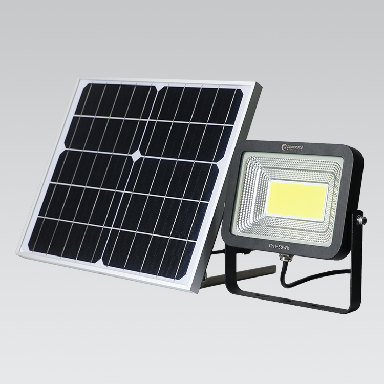 グリーンクロス ソーラーLED 50W 電池交換可 自立式スタンド TYH-50WK ▽426-5466 6300031494 1台 